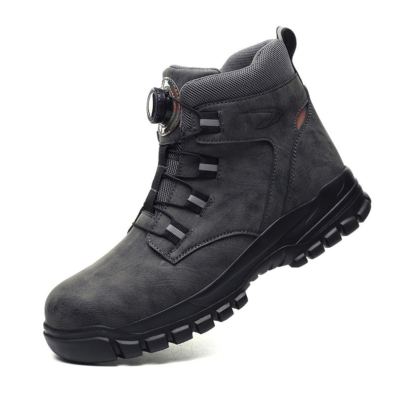 All-Season Steel Toe Safety Boots - Anti-Slip, Puncture-Proof, & Smash-Resistant | Lightweight Breathable Work Shoes for Men & Women
