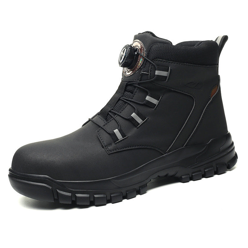 All-Season Steel Toe Safety Boots - Anti-Slip, Puncture-Proof, Smash-Resistant Lightweight  Work shoe