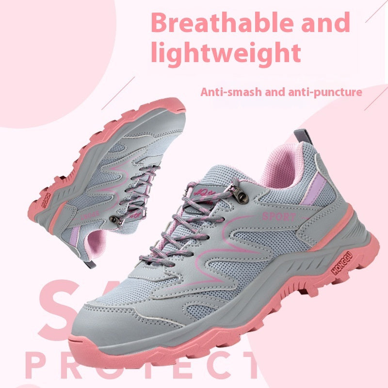 Ladies Work Shoes Anti-smashing And Anti-penetration Breathable Lightweight