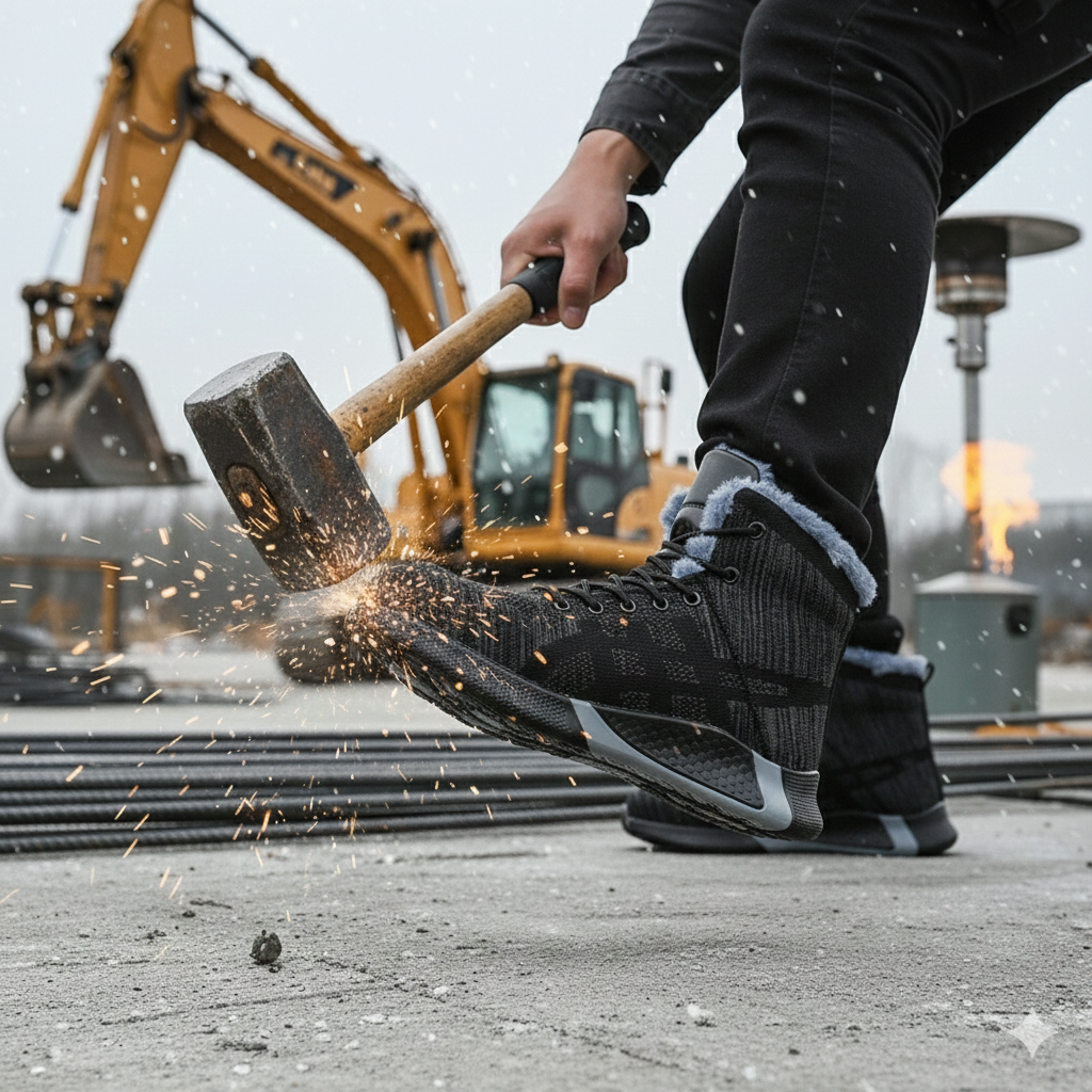 Winter safety shoe Insulated Steel Toe Work Boots Heavy-Duty Protection & Warmth