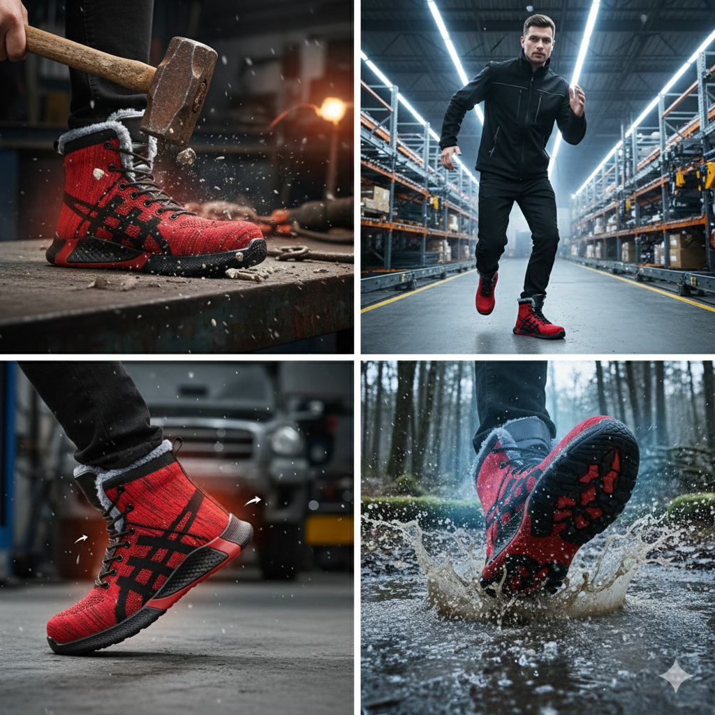 Winter safety shoe Insulated Steel Toe Work Boots Heavy-Duty Protection & Warmth